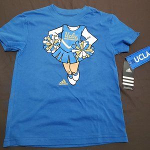 Adidas UCLA T-Shirt Cheerleader Design The Go-To Tee Size 5-6 Brand New With Tag